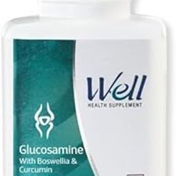 Well Glucosamine with Boswellia and Curcumin Joint Health 120 Tablets-26