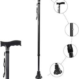 PAXMAX Black Walking Stick Height Adjustable Light Weight Walking Cane-image-28