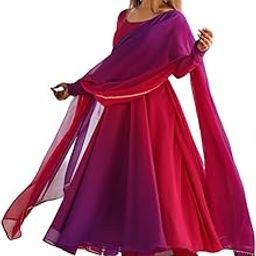 PURE SOFT FOX GEORGETTE MOST TRENDY PADDING FABRIC FULLY FLAIR ANARKALI,WITH DUPPTA SET,PENT READY TO WEAR-image-23
