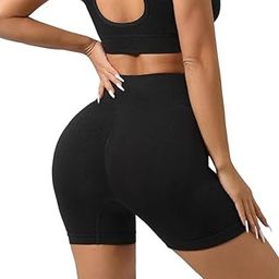 Women Gym Push Up Seamless Gym Yoga Sport Cycling Fitness Workout High Waist Shapeware Short | Butt Lift Workout Tummy Control Stretchy Shorts for Women-image-52