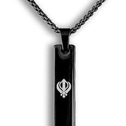 Khanda Spiritual Mini Tag Stainless Steel Necklace for Men | Locket & Pendant Chain for Men and Guys | Khanda Symbol Necklace | Fashion Jewelry Gift-image-31