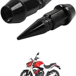 LOVMOTO Universal Spiked Valve Caps,Aluminum Alloy Dustproof and Waterproof Tire Valve Stem Caps, Suitable for Cars, Trucks and Motorcycles (2PCS Black) Comfortable with Mo-jo-image-73