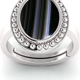 9.00 Ratti 8.00 Carat Sulemani Hakik Ring Original Natural Black Haqiq Precious Gemstone Hakeek Astrological Silver Plated Adjustable Ring-image-94