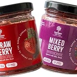 Supreem Super Foods Normalife™ Combo Pack of Strawberry & Mixed Berry with Chia Seeds - 200gm Each | Healthy Fruit Spread and Natural Flavors with Real Fruits | Iron & Omega 3-image-35