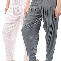 Women's Viscose Dhoti Patiyala Salwar Harem Bottoms Pants-picture-19