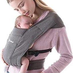 Ergobaby Embrace Baby Carrier Specially for Newborns from Birth with Head Support, Spreadable Cross Straps And Supportive Waistbelt, Super Soft and Ergonomic, 2 Carry Positions, 3-11 Kgs, Heather Grey-image-33
