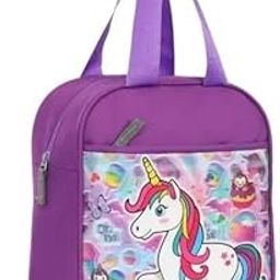 AIROZSS Stylish Lightweight Unicorn Lunch Bag for Kids for School & Picnic, Pack of 1, Purple Colour-image-52