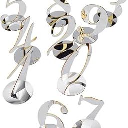 NAMOARLY 10pcs Acrylic Wedding Table Numbers Elegant Table Number Signs for Reception Neon Sign Wedding Decor-image-67