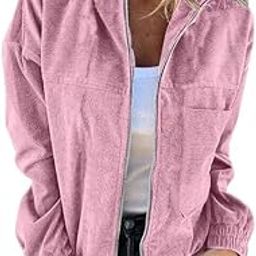 Women's Lightweight Shacket with Zipper Long Sleeve Wool Blend Jacket for Spring and Winter-image-16