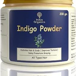 Indus Organics Indigo Powder 200 Grams(Pack of 2) for Hair Colour| Protects hair from Damage | Natural Hair Colour| No added Preservatives-image-55