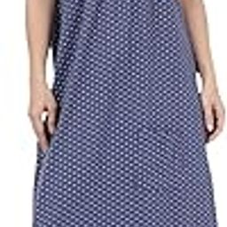 KRYPTIC Womens Nightdress Pure Cotton Printed Maxi Length Relaxed fit Sleepdress Nightwear with Side Pocket and Chest Button Placket for Feeding-image-38