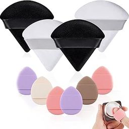 KIRA 4Pcs Triangle Makeup Puff & 6Pcs Finger Makeup Puff, for Loose Powder Makeup Cosmetic Foundation,Sponges Beauty Blender Makeup Tool For Women (Multicolor)-44
