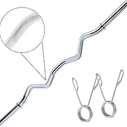 BULLAR Weight Lifting Rod, 4Ft Curl Rod, Chrome Plated Steel Gym Rod, Weight Lifting Bar |Gym Bar |Gym Rod | Rods Combo |Fitness for Exercise, Fitness & Home Gym (25MM)-16