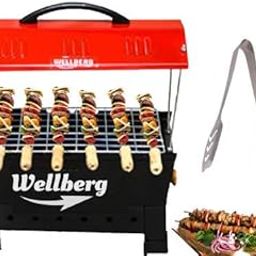 Wellberg Large Electric & Non-Electric Barbecue Grill & Tandoor Set (Red), Toaster Barbeque-picture-28