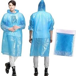AshtaLaxmi Enterprise Unisex-Adult Disposable Pocket Size Easy to Carry Raincard for Men and Women for Travel Use | Pocket Emergency Waterproof Rain Poncho | Rain Card (Multicolor, Pack of 3)-55
