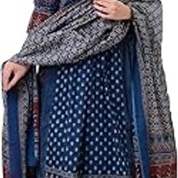 Women Printed Anarkali Kurta and Pant Set with Dupatta-picture-16