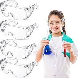 4 Pack Kid Safety Glasses Bulk,Children Safety Glasses,Science Google Glasses Kids Lab Goggles-image-110