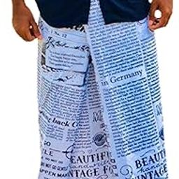 New's Paper Print Men's Lungi Product Pack of 1 Piece Black & White Colour.-picture-12