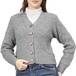 duke Women's Acrylic Blend Modern Cardigan Sweater-picture-33