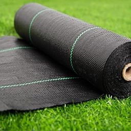 Premium Garden Weed Control Mat 2 x 100 Meter, Heavy Duty 110 GSM Landscape Fabric, Weed Block Gardening Mat Weed Control Bed Gardening Mat Black-picture-24