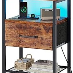 TRIFEBLE Side Table, Rustic Brown SHNT051BU-picture-15