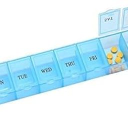 DEBIK | (7Days) Weekly Single Line Pill Box travel box tablet holder medicine dispenser organizer storage BPA Free Travel 7 Day Pill Box Case - (Multicolored) Pack Of - 1-image-56