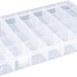RUSHIL WERE Multipurpose Plastic Rectangular Storage Box with Adjustable 36 Grid (Transparent) - Pack of 2-15