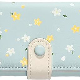 Cute Wallet for Girls,Women's with Flower Design Drawstring Buckle Closure, Fashionable Small Coin/Cash Purse (Green)-image-44