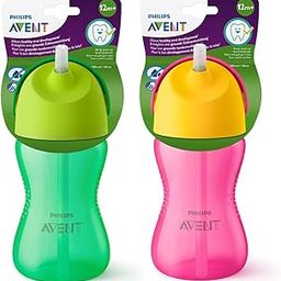 Philips Avent My Bendy Straw Cup 300ml/10oz (12M+) (Assorted)-18