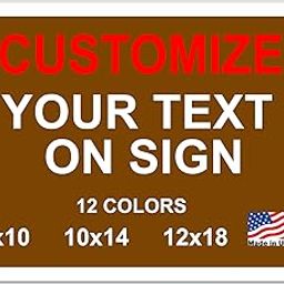 Custom Signs Outdoor Metal for Home Office Business, Personalized, Door, Porch, Delivery, Man Cave, Shop, Garage, Street. For Outside or Inside Use. Our Metal Signs Are UV Printed Solid Aluminum-image-49