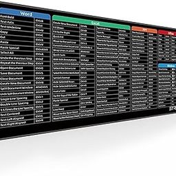 STRIFF Windows & Office Keyboard Shortcuts Desk Mat | Gaming Mouse Pad Extended Size (800mm x 300mm x 2mm) Stitched Edges| Non-Slip Rubber Base|Computer Laptop|Keyboard Mouse Pad (Keyboard Shortcuts)-20
