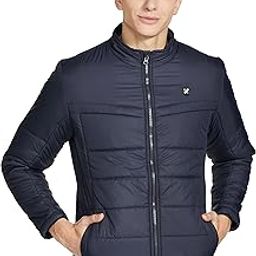 Men's 100% Polyester Regular Quilted Jacket-image-33