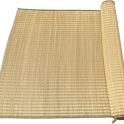 ORRIC Single Layered chatai madur kusha Grass mat korai pai Organic Yoga mat as Floor mat (30 X 70)-image-58