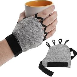 Zipcase Weighted Gloves for Tremors - Stability and Improved Dexterity, Writing Weights & Strengthening Tool (1/2lb, Left) Gray-image-12