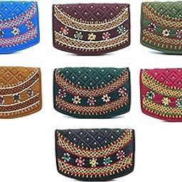 Embroidered Purse Wallet Navaratri Return Gifts For Women Mehandi Baby Shower Pooja Gift Items Nomu Vrat Ladies Gifting Haldi Kumkum Navaratri Sangeet Best Party-18