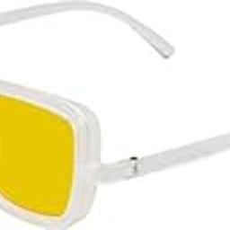Unisex Sunglasses, Transparent Frame, Yellow Lens (Medium)-image-7