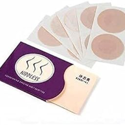 Women's Nipple Covers Pads Cotton Peel Round Shape Ultra Thin -Nipple Pads for Women (Free-Size) Pack of 5 Beige-image-41