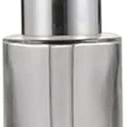 JARBAZAAR [ SET OF 6 PCS Glass Dropper Bottle, 30ml Clear Flat Shoulder Design, Silver Collar with Black Cap-5