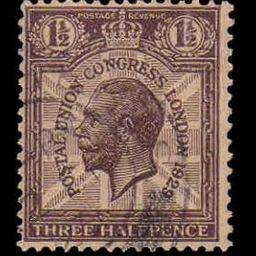ISC~ Great Britain 1929-9th UPU Congress, London, 1½d., Brown, 1 Value Used, S.G. 436, United Kingdom (England) Stamps, Genuine Postage Stamps ~ Stampex-16