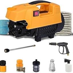 Car High Pressure Washer - 2200W, 140 Bar Power Cleaner with 8.5L/min Flow Rate, 8M Outlet Hose, Portable Design with Grip Handle for Home, Car & Bike Cleaning-11