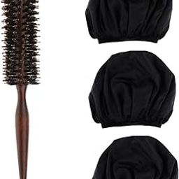 Bnf® 3x Women Shower Cap Waterproof Elastic Hair Bonnet Head Cover w/Free Brush|Health & Beauty | Hair Care & Styling | Shower Caps-image-41
