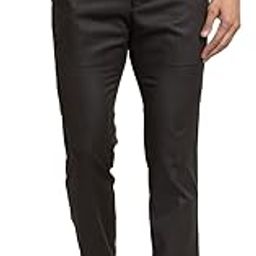 Men's Polyviscose Blend Structure Pattern Super Slim Fit Flat Front Formal Trouser-picture-7