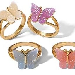Latest Stylish Y2k Aesthetic Metal Chunky Finger Ring for Women and Girls (rrsd14227r) Set of 4-61