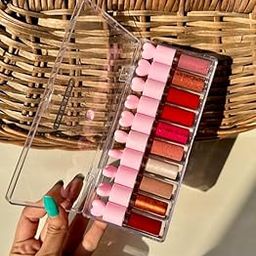 10-Piece Lip Gloss Set with Clear Storage Case, Assorted Shades-image-33
