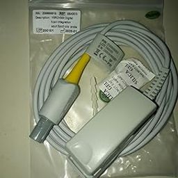SpO2 Probe, 5-Pin Pulse Oximeter forContec Cms 5000-Extension Cable, White (Adult Clip)-26