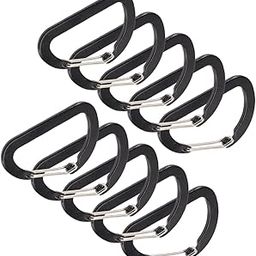 GAROZATION 10pcs D-Shaped Carabiner Clips for Outdoor Climbing Camping Hiking Heavy Duty Spring Buckles for Gear Suspension Lightweight Portable Accessories-image-55