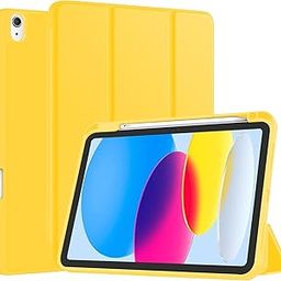 Robustrion Cover for iPad 11th Generation (A16) / 10th Gen Cover Case with [Right Side Pencil Holder] [Auto Sleep Wake] [Soft Back] (2022/2025), Case for iPad 11th 11"/ 10th 10.9" - Yellow-image-78