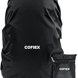 COFIEX Waterproof Backpack Rain Cover for 40-45L Bags – Dustproof Travel Essentials Bag Cover with Storage Pouch – Black Rain Cover for Backpack, Luggage, Rucksack & Outdoor Use-image-83
