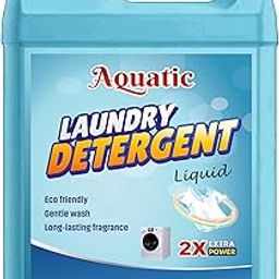 Aquatic Liquid Laundry Detergent, 2X Extra Power, Long-lasting Fragrance, Gentle Wash-picture-1