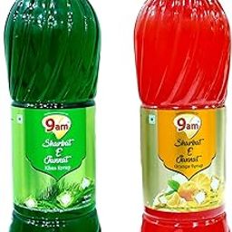 9am Sharbat E Jannat Combo Pack of 2 (Khus 750ml+ Orange 750ml)-2
